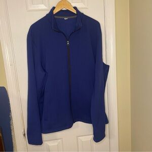 Polartec Mens XL Navy Fleece Quarter Zip Pullover Jacket